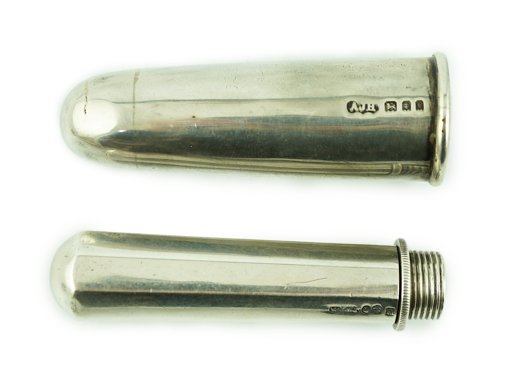 An early Victorian silver travelling apple corer, by Joseph Wilmore